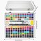 128 Color Watercolor Paint Set, 72 Regular, 44 Metal, 6 Macaron & 6 Fluorescent Colors, 1 Drawing Pen, 1 Water Brush Pen & Accessories with Portable Carrying Case for Beginners Professionals (128)
